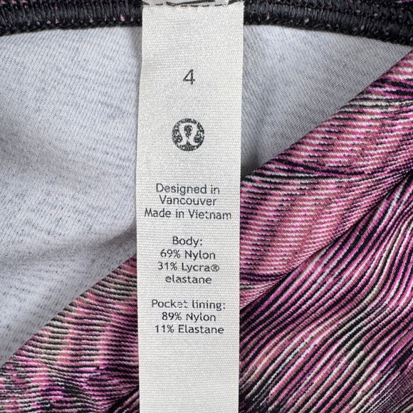 Lululemon Align High Rise Leggings Women Size 4 Purple Snake Print Yoga Athletic - Picture 4 of 12